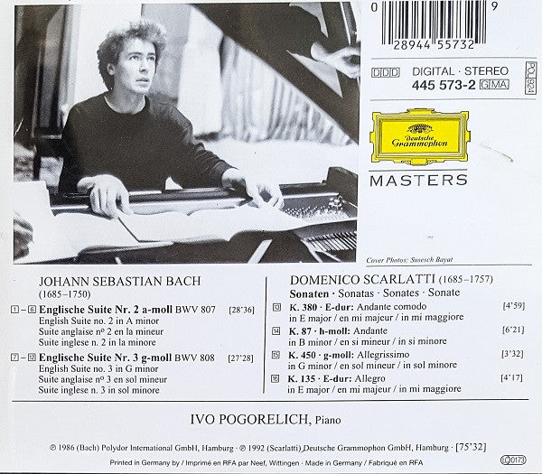 Johann Sebastian Bach / Domenico Scarlatti - Ivo Pogorelich : Englische Suiten 2 & 3 / 4 Sonaten (CD, Comp, RM)