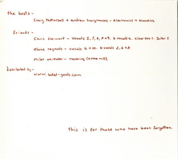 The Boats : Tomorrow Time (CD, Album)