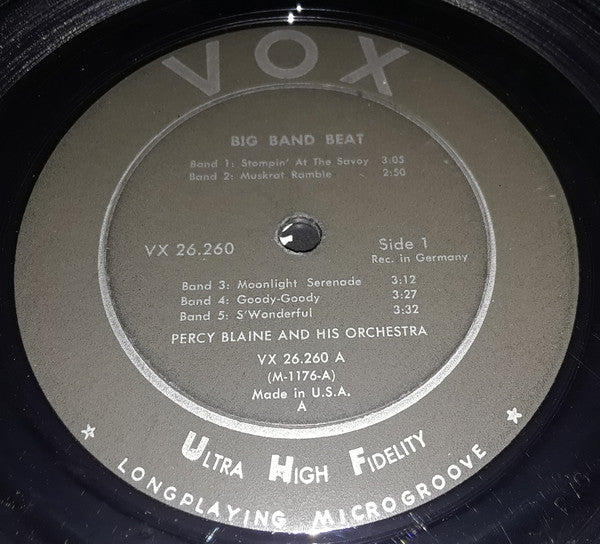 Percy Blaine And His Orchestra : Big Band Beat (LP, Album)