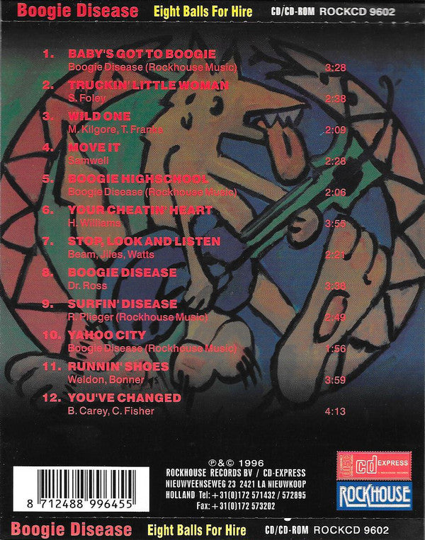 Boogie Disease : Eight Balls For Hire (CD, Album)