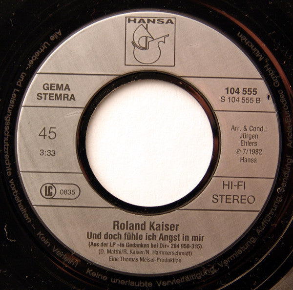 Roland Kaiser : Manchmal Möchte Ich Schon Mit Dir (7", Single)