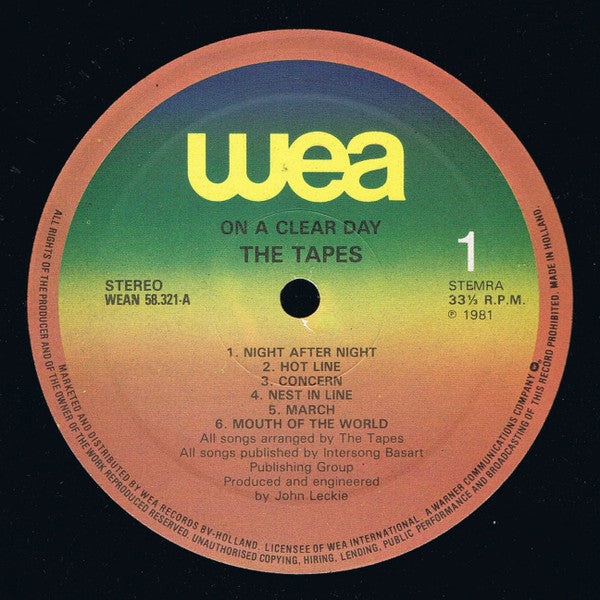 The Tapes (2) : On A Clear Day (LP, Album)