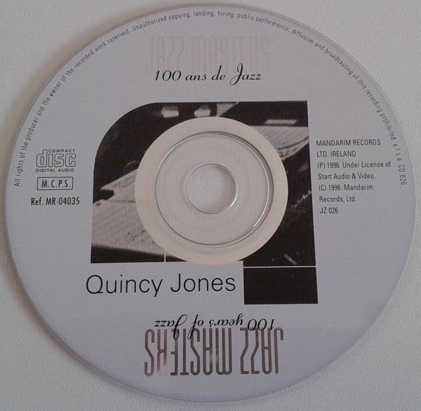 Quincy Jones : Jazz Masters (100 Ans De Jazz) (CD, Comp)