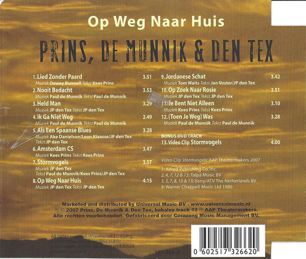 Kees Prins, Paul De Munnik & JP Den Tex : Op Weg Naar Huis (CD, Album, Enh)