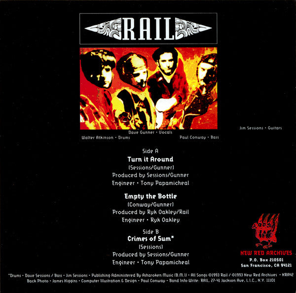 Rail : Turn It Around (7", EP, Yel)