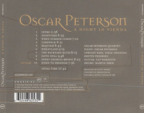 Oscar Peterson : A Night In Vienna (CD, Album)