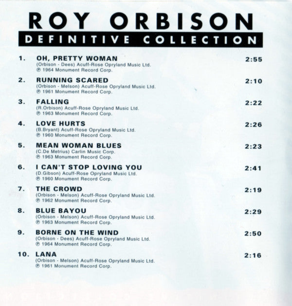 Roy Orbison : Definitive Collection (CD, Comp)