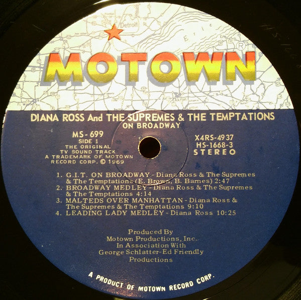 The Supremes & The Temptations : On Broadway (LP, Album, Gat)