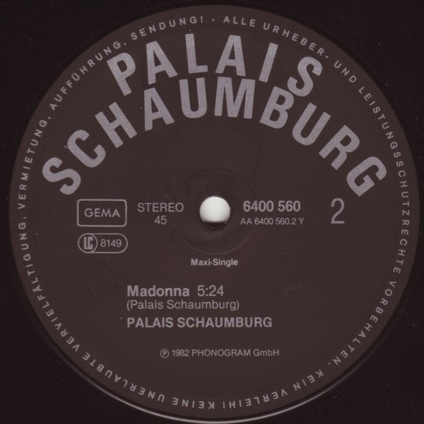 Palais Schaumburg : Wir Bauen Eine Neue Stadt (12", Maxi)