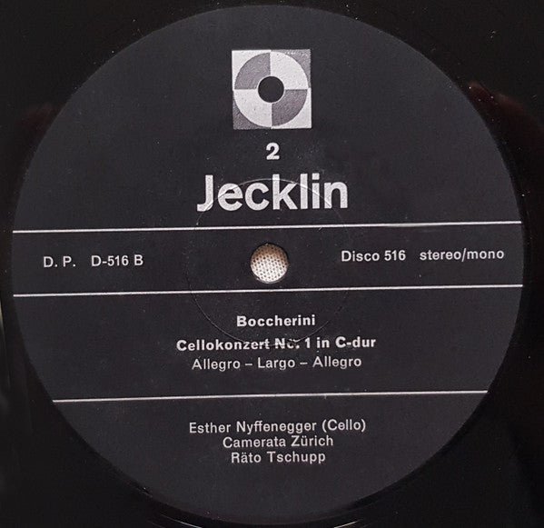 Luigi Boccherini, Peter-Lukas Graf, Esther Nyffenegger, Camerata Zürich, Räto Tschupp : Flötenkonzert In D-dur, Op. 27 / Cellokonzert Nr. 1 In C-dur (LP, Album)