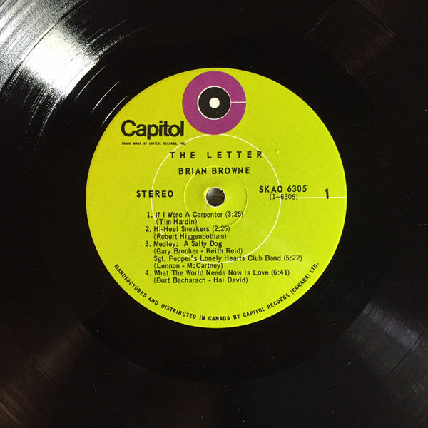 Brian Browne : The Letter (LP, Album, Gat)