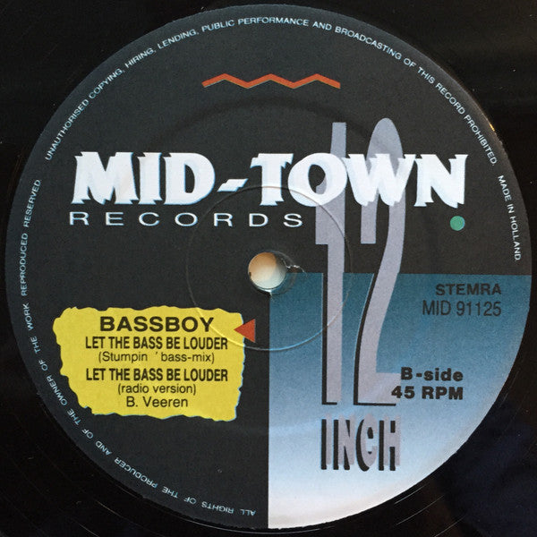 Bass Boy : Let The Bass Be Louder! (12")