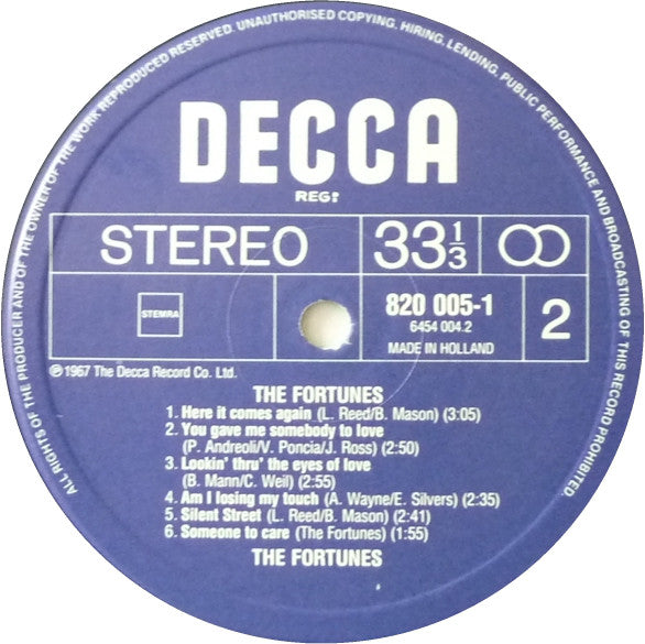 The Fortunes : The Fortunes (LP, Comp, RE)