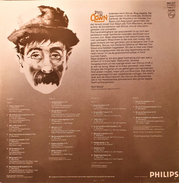Tom (Dorus) Manders* : Speel De Clown - Liedjes En Conferences Tom (Dorus) Manders (2xLP, Comp)