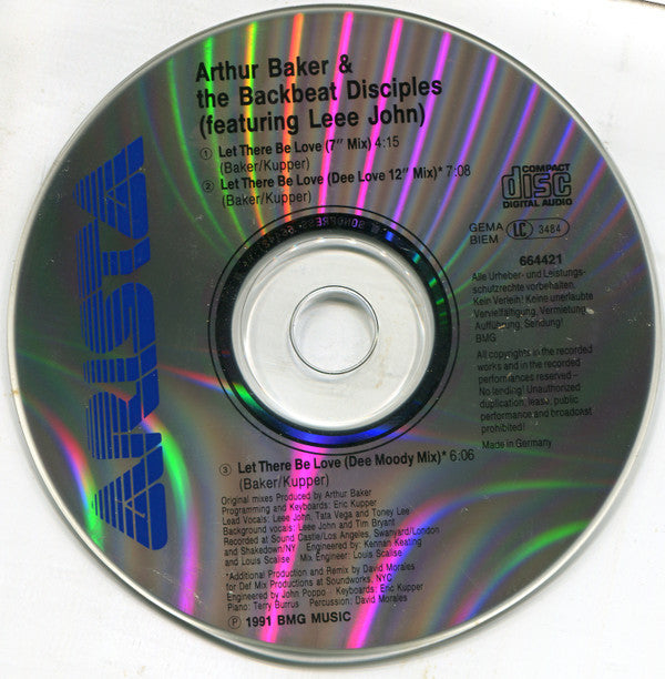 Arthur Baker And The Backbeat Disciples : Let There Be Love (CD, Single)