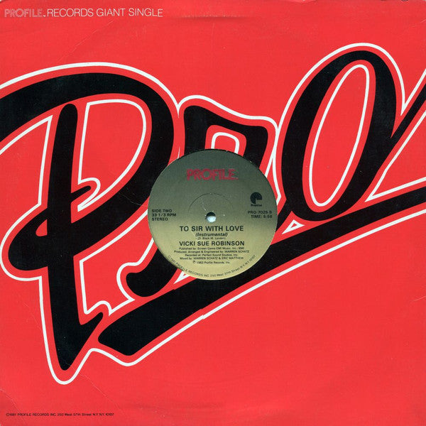 Vicki Sue Robinson : To Sir With Love (12", Single)