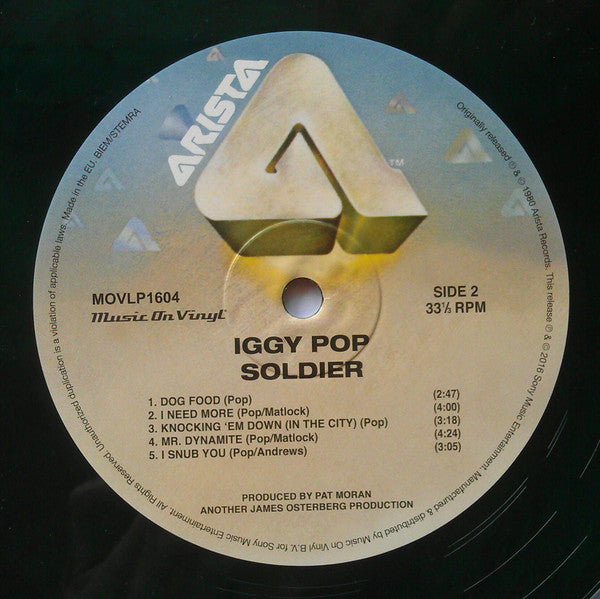 Iggy Pop : Soldier (LP, Album, Ltd, Num, RE, Cle)