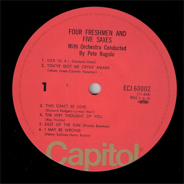 The Four Freshmen : Four Freshmen And Five Saxes (LP, Album, RE)