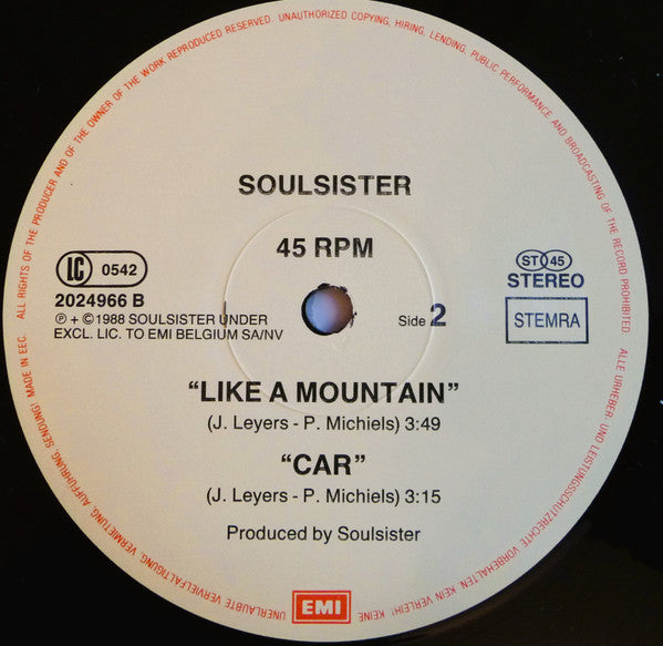 Soulsister : Like A Mountain (12")