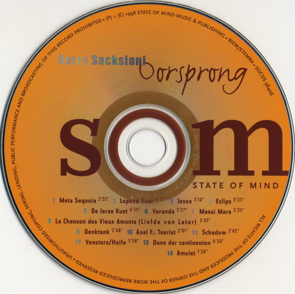 Harry Sacksioni : Oorsprong (CD, Album)