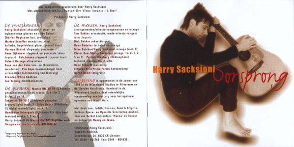 Harry Sacksioni : Oorsprong (CD, Album)
