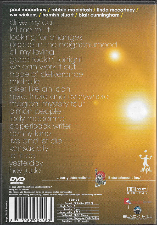Paul McCartney : Paul Is Live!!! (In Concert On The New World Tour) (DVD-V, PAL)