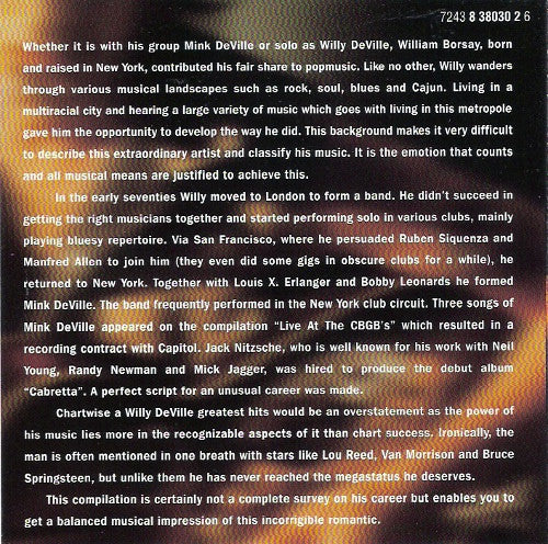 Mink DeVille / Willy DeVille : Greatest Hits (CD, Comp)