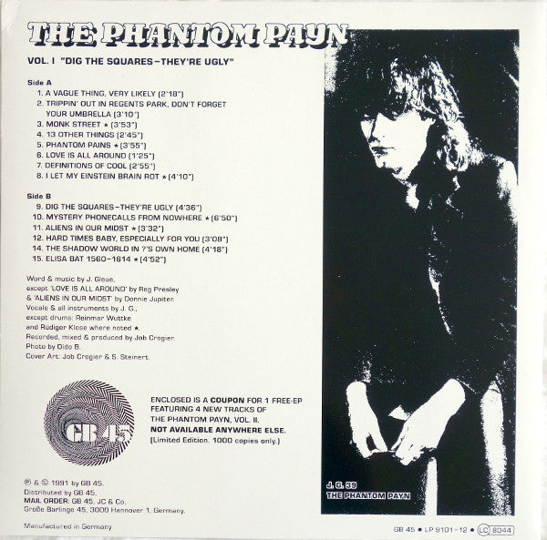 The Phantom Payn : Vol. I "Dig The Squares - They're Ugly" (LP, Album, Ltd)