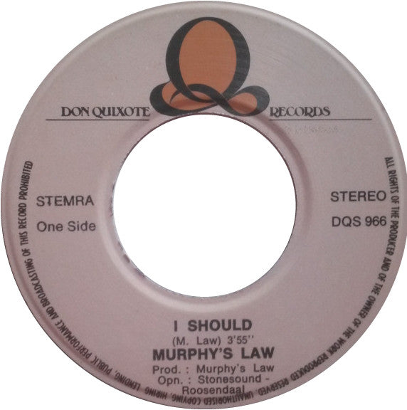Murphy's Law (6) : I Should (7", Single)