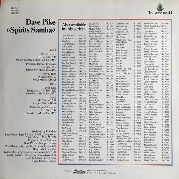 Dave Pike : Spirits Samba (LP, Album)