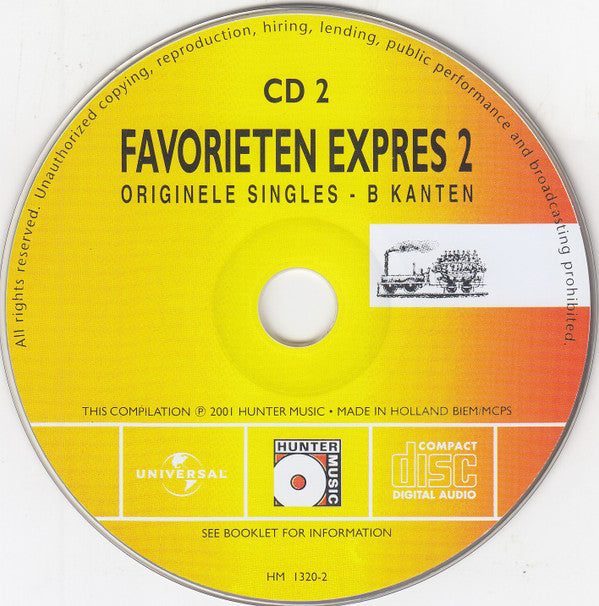 Various : Favorieten Expres 2 (Originele Singles - A En B Kanten) (2xCD, Comp, Enh)