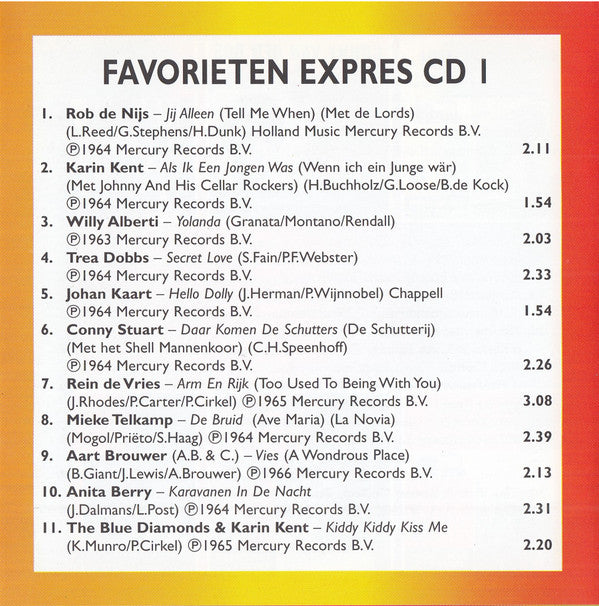 Various : Favorieten Expres 2 (Originele Singles - A En B Kanten) (2xCD, Comp, Enh)