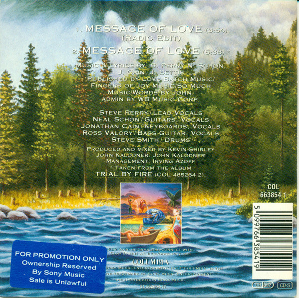 Journey : Message Of Love (CD, Single)