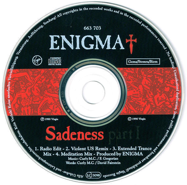 Enigma : Sadeness Part I (CD, Maxi)