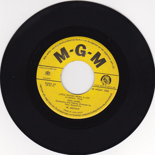 Joni James : Little Things Mean A Lot / I Laughed At Love (7")