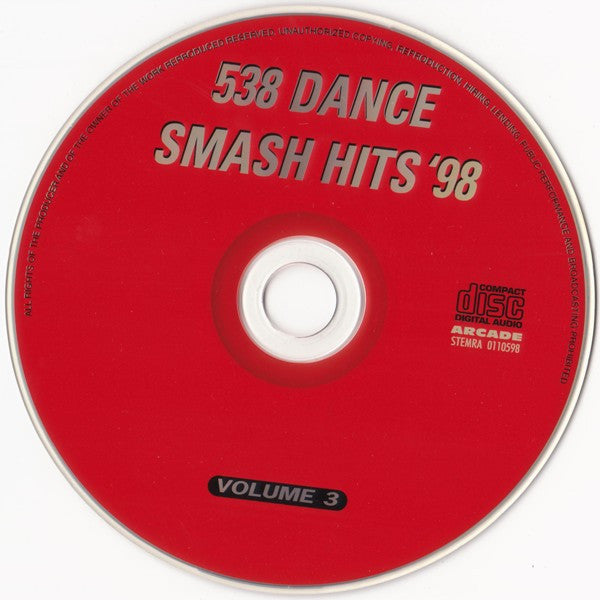 Various : 538 Dance Smash Hits '98 Volume 3 (CD, Comp)