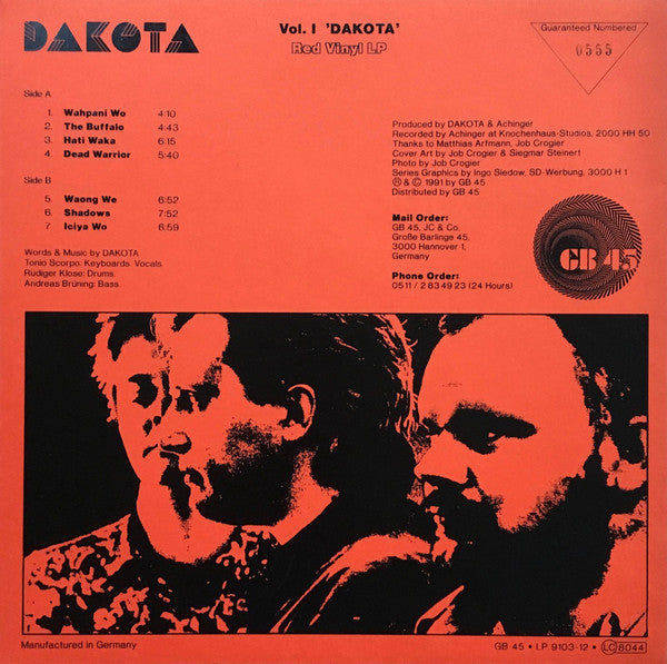 Dakota (3) : Vol. I (LP, Album, Ltd, Num, Red)
