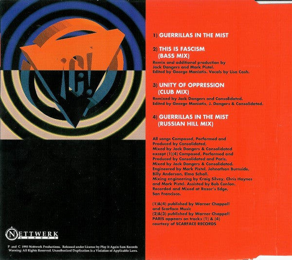 Consolidated : Guerrillas In The Mist (CD, Single)