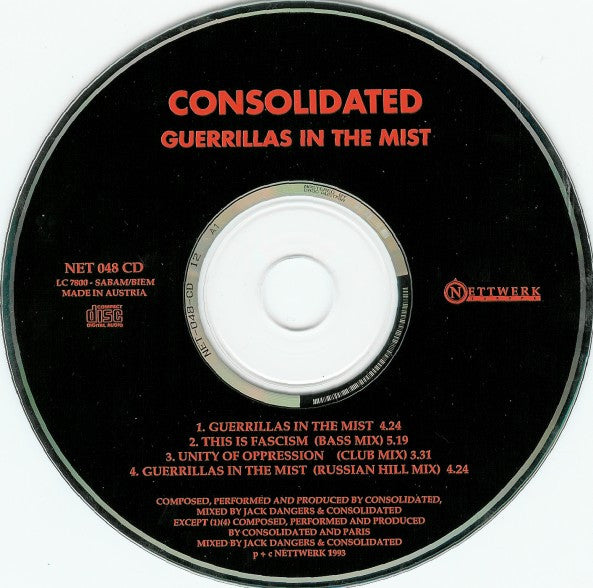Consolidated : Guerrillas In The Mist (CD, Single)
