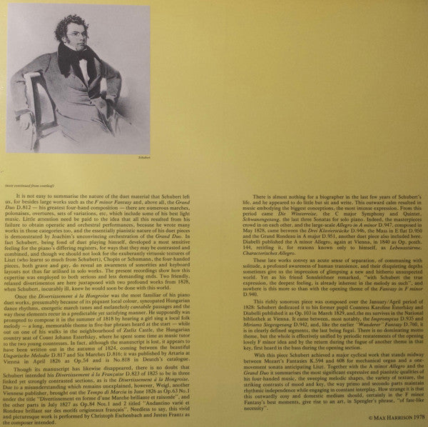 Franz Schubert, Christoph Eschenbach, Justus Frantz : Piano Duets (2xLP)