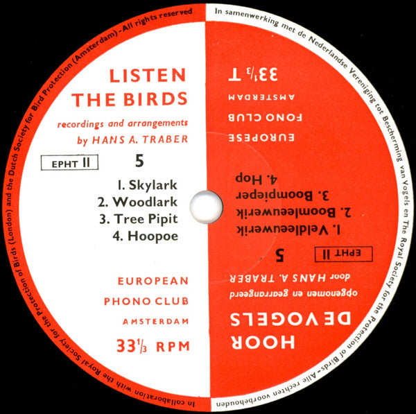 Hans A. Traber : Listen The Birds 5 = Hoor De Vogels 5 (7")
