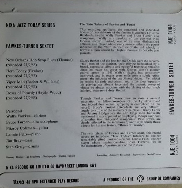 The Fawkes-Turner Sextet : Fawkes-Turner Sextet (7", EP)