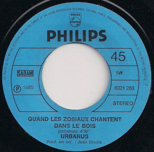 Urbanus : Quand Les Zosiaux Chantent Dans Le Bois (7", Single)