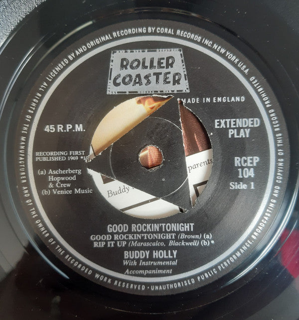 Buddy Holly : Good Rockin' Tonight (7", EP, W/Lbl)