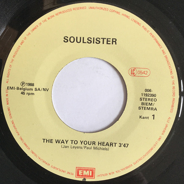 Soulsister : The Way To Your Heart (7", S/Sided)