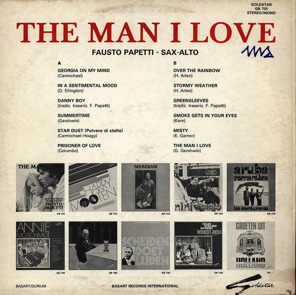 Fausto Papetti : The Man I Love (12 Of The Most Famous Hits) (LP, Comp)