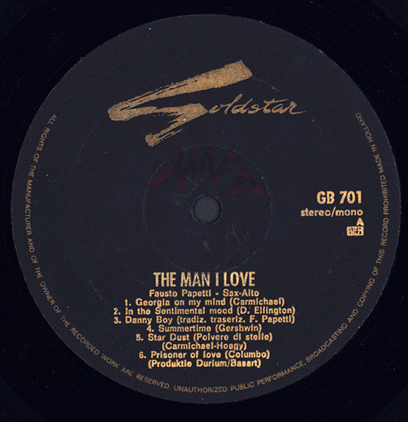 Fausto Papetti : The Man I Love (12 Of The Most Famous Hits) (LP, Comp)