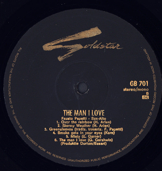 Fausto Papetti : The Man I Love (12 Of The Most Famous Hits) (LP, Comp)