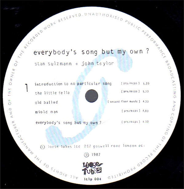 Stan Sulzmann, John Taylor (2) : Everybody's song but my own ? (LP, Album)