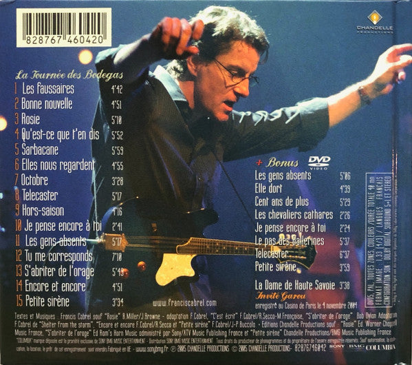 Francis Cabrel : La Tournée Des Bodegas (CD, Album, Dlx, Boo + DVD-V, PAL)